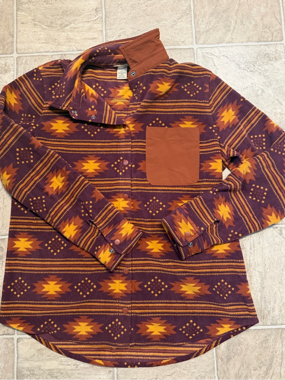 Women’s Duluth Doubleback Printed Fleece Button Down-NWOT